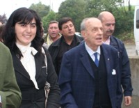 Elena Candia con Manuel Fraga