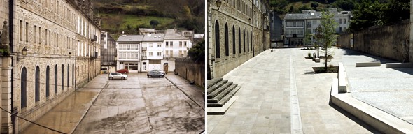 Obras en la Praza do Seminario