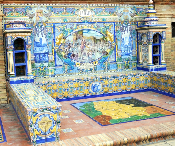 Plaza de España de Sevilla y Mondoñedo Plaza de España de Sevilla y Mondoñedo